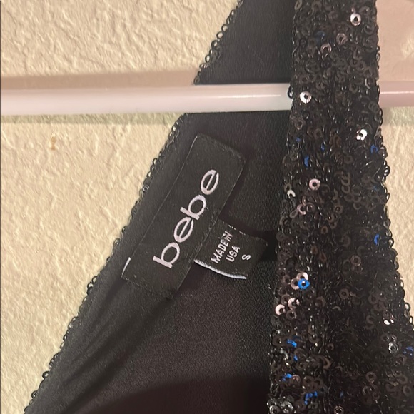Bebe Black Sequin Mini Dress - Picture 2 of 6